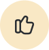 a black thumb up symbol